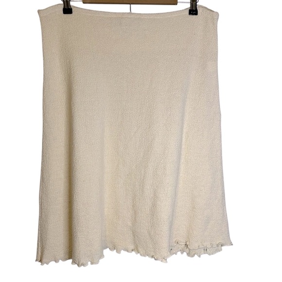 Wandering Sage Ivory Knit‎ Skirt 100% Cotton Peruvian Eco Sound Boho Festival XL - Picture 6 of 10